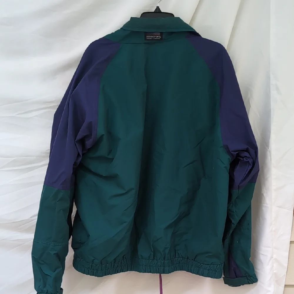 Teal and Purple Windbreaker Jacket - Picture 8 of 13